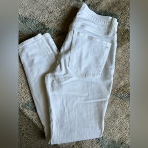 Madewell 9” high-rise skinny white jeans